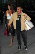 HOLLY SONDERS and Vegas Dave Arrives at Lakers Game in Los Angeles 12/25/2019