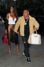 HOLLY SONDERS and Vegas Dave Arrives at Lakers Game in Los Angeles 12/25/2019