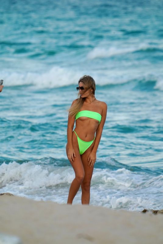 JAIDA HUSTON in Bikini at a Beach in Miami 12/18/2019