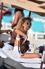 JASMINE SANDERS in Bikini at a Beach in Miami 12/11/2019