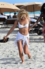 JASMINE SANDERS in Bikini at a Beach in Miami 12/11/2019
