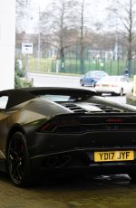 JEMMA LUCY at a Gas Station in Her New Lamborghini in London 12/21/2019