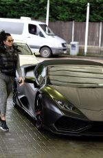 JEMMA LUCY at a Gas Station in Her New Lamborghini in London 12/21/2019