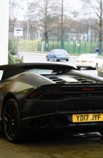 JEMMA LUCY at a Gas Station in Her New Lamborghini in London 12/21/2019