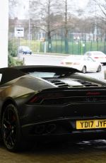 JEMMA LUCY at a Gas Station in Her New Lamborghini in London 12/21/2019