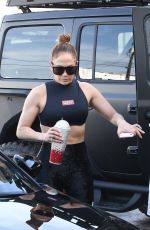 JENNIFER LOPEZ in Tights Arrives at Yoga Studio in Miami 12/21/2019