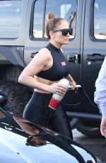 JENNIFER LOPEZ in Tights Arrives at Yoga Studio in Miami 12/21/2019