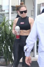 JENNIFER LOPEZ in Tights Arrives at Yoga Studio in Miami 12/21/2019