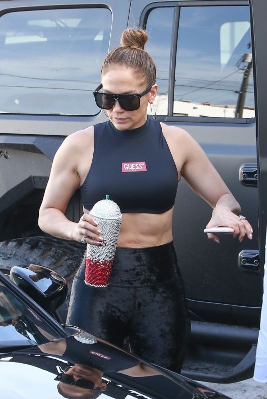 JENNIFER LOPEZ in Tights Arrives at Yoga Studio in Miami 12/21/2019
