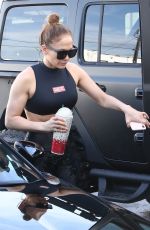 JENNIFER LOPEZ in Tights Arrives at Yoga Studio in Miami 12/21/2019