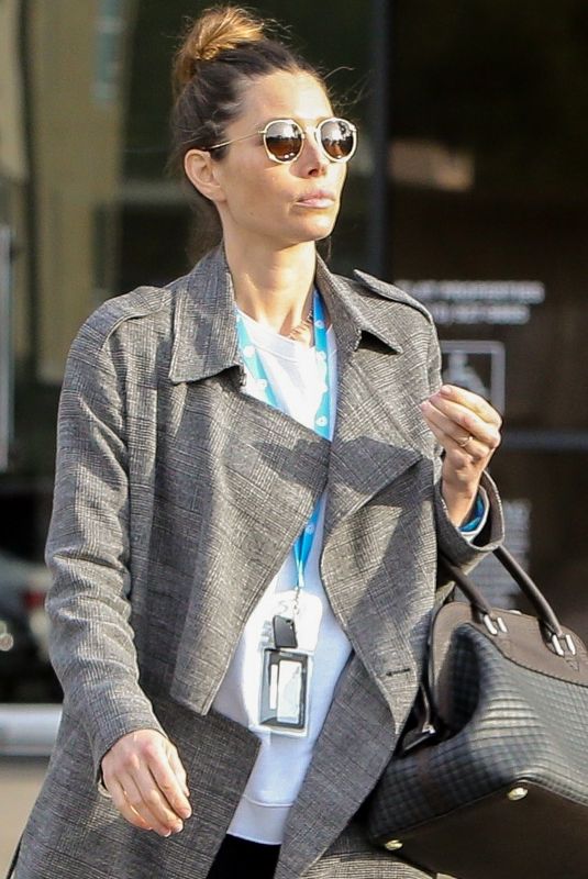 JESSICA BIEL Shows off Her Wedding Ring Out in Los Angeles 12/17/2019
