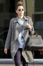JESSICA BIEL Shows off Her Wedding Ring Out in Los Angeles 12/17/2019
