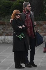 JESSICA CHASTAIN and Gian Luca Passi Out in Venice 12/30/2019