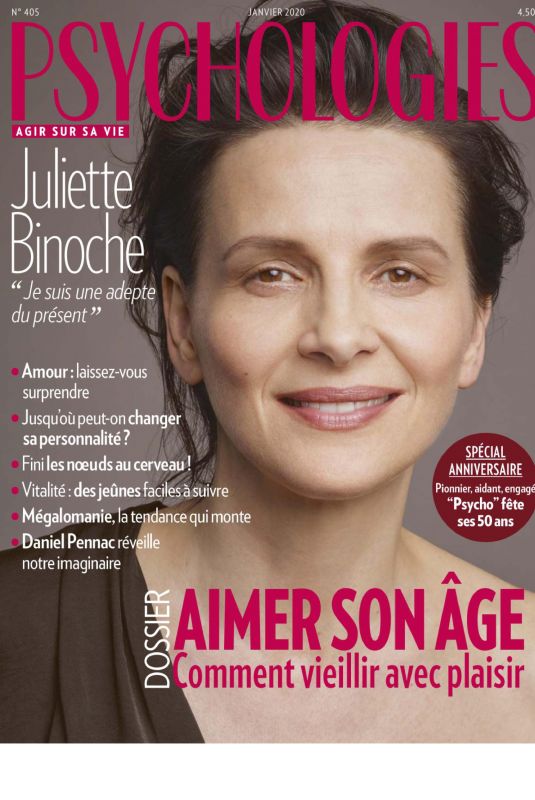 JULIETTE BINOCHE on Psychologies Magazine, France January 2020