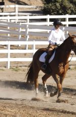 KALEY CUCOCO Horseback Riding at Equestrian Ranch in Los Angeles 12/23/2019