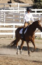 KALEY CUCOCO Horseback Riding at Equestrian Ranch in Los Angeles 12/23/2019
