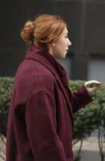 KALEY CUOCO and ZOSIA MAMET on the Set of The Flight Attendant in New York 12/18/2019