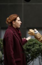 KALEY CUOCO and ZOSIA MAMET on the Set of The Flight Attendant in New York 12/18/2019