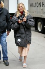 KALEY CUOCO on the Set of The Flight Attendant in New York 12/16/2019