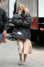 KALEY CUOCO on the Set of The Flight Attendant in New York 12/16/2019