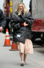 KALEY CUOCO on the Set of The Flight Attendant in New York 12/16/2019