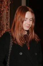 KAREN GILLAN Arrives at Her Hotel in Paris 12/02/2019