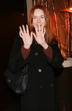 KAREN GILLAN Arrives at Her Hotel in Paris 12/02/2019