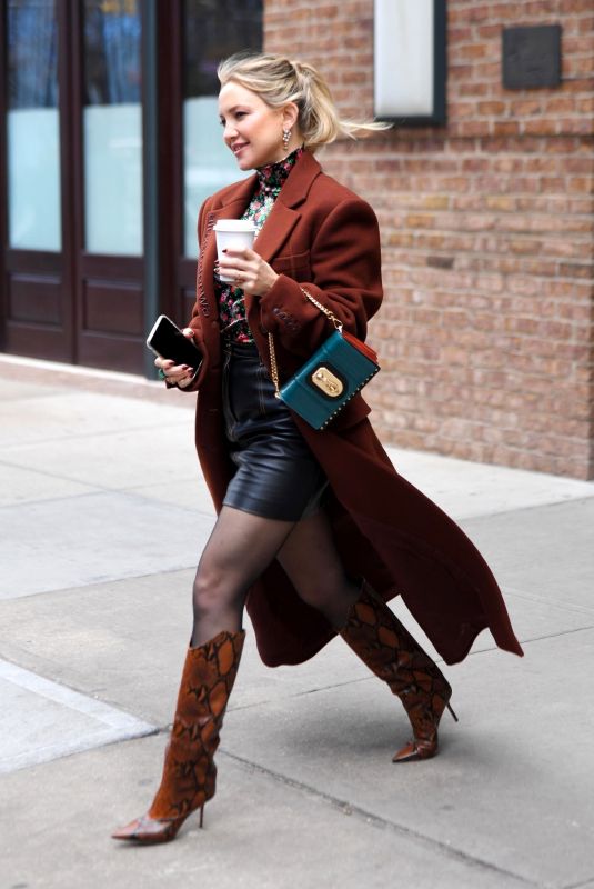 KATE HUDSON Leaves Greenwich Hotel in New York 12/05/2019