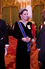 KATE MIDDLETON at Evening Reception for Members of Diplomatic Corps in London 12/11/2019