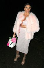 KATIE PRICE in a Pink Fur Coat Night Out in London 12/26/2019