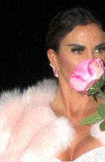 KATIE PRICE in a Pink Fur Coat Night Out in London 12/26/2019