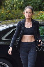 KATIE WAISSEL Works Out at a Park a London 12/28/2019