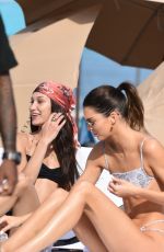 KENDALL JENNER and BELLA HADID in Bikinis at a Beach in Miami 12/04/2019