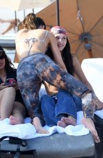 KENDALL JENNER and BELLA HADID in Bikinis at a Beach in Miami 12/04/2019