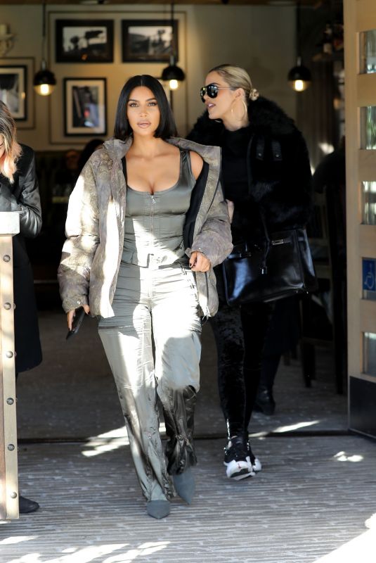 KIM and KHLOE KARDASHIAN Out for Lunch at Grandville Restaurant in Studio City 12/02/2019
