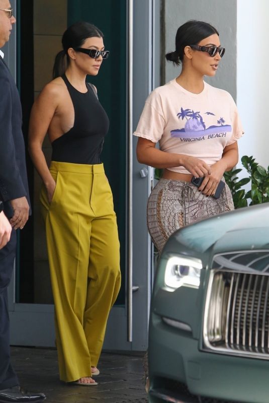 KIM and KOURTNEY KARDASHIAN Out Shopping in Miami 12/03/2019