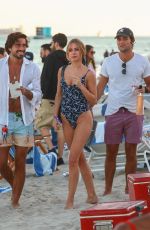 KIMBERLEY GARNER in Swimsuit on the Beach in Miami 12/06/2019