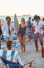 KIMBERLEY GARNER in Swimsuit on the Beach in Miami 12/06/2019