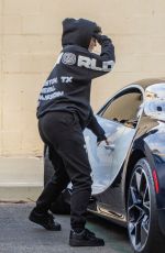 KYLIE JENNER Drive Her Bugatti Chiron in Calabasas 12/17/2019