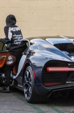 KYLIE JENNER Drive Her Bugatti Chiron in Calabasas 12/17/2019