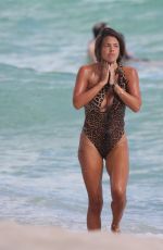 LAURA MATAMOROS in Bikinis at a Beach in Miami 12/16/2019