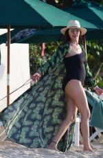 LAUREN SILVERMAN in Swimsuit at a Beach in Barbados 12/20/2019