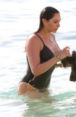 LAUREN SILVERMAN in Swimsuit on the Beach in Barbados 12/28/2019