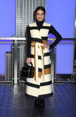 LEA MICHELE Celebrate 2019 Holiday Light Show at Empire State Building in New York 12/03/209