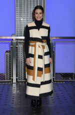 LEA MICHELE Celebrate 2019 Holiday Light Show at Empire State Building in New York 12/03/209