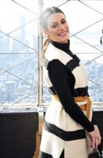 LEA MICHELE Celebrate 2019 Holiday Light Show at Empire State Building in New York 12/03/209
