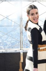 LEA MICHELE Celebrate 2019 Holiday Light Show at Empire State Building in New York 12/03/209