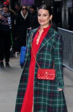 LEA MICHELE Leaves Good Morning America in New York 12/05/2019