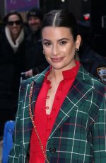 LEA MICHELE Leaves Good Morning America in New York 12/05/2019