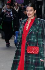 LEA MICHELE Leaves Good Morning America in New York 12/05/2019